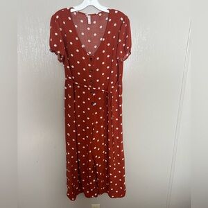 Xhilaration Red Polka Dot Jumpsuit L